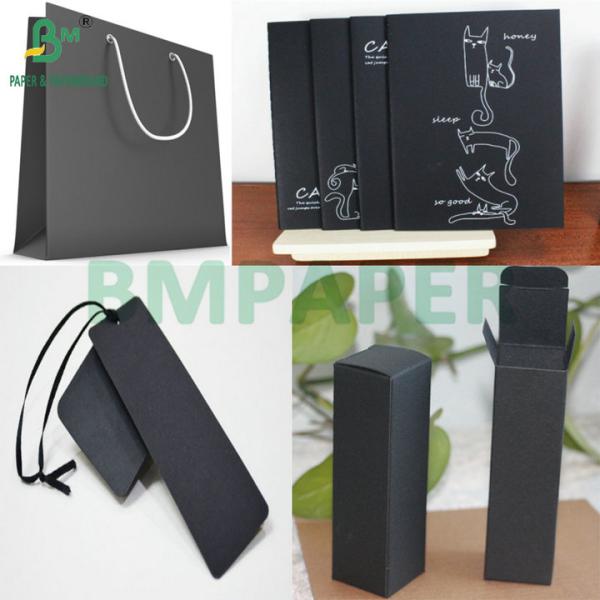  Good Strengh Heavyweight 350gsm 400gsm Black Cardboard For Gift Box
