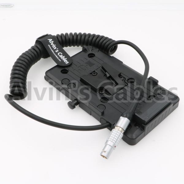 IDX V-Mount Battery Plate To 6 Pin Right Angle Video Power Cable For Red Scarlet Epic