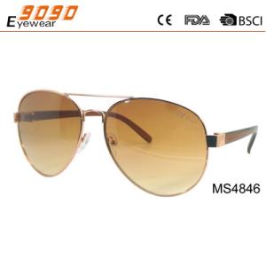 2018 fashion metal sunglasses with 100% UV protection lens, suitable for men and