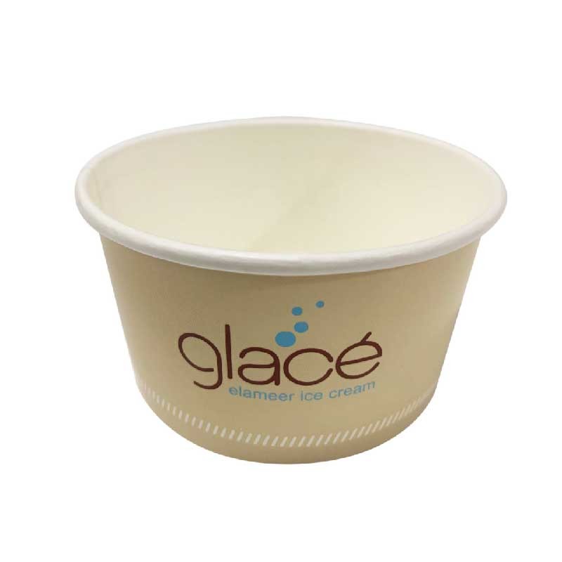 Quality Aqueous Lined Biodegradable 6 Oz Ice Cream Cups Eco Friendly Paper Ice Cream Cups for sale