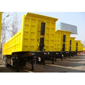China 42 Cbm Carbon Steel Dump Semi Trailer For Bulk Mine / Construction Cargos on sale