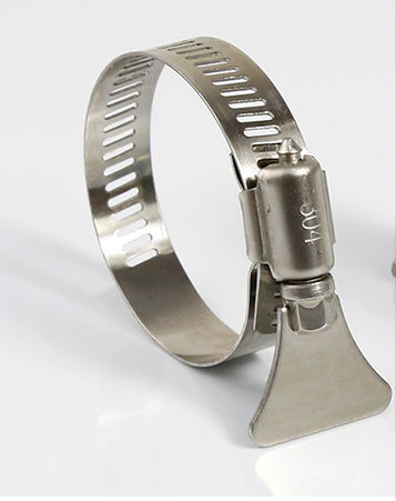 JIS Standard Gas Radiator Hose Clip Clamps with Butterfly Handle Plain Surface Durable Material Metric Measurement System