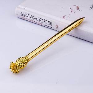 Business gift metal signature pen customized advertisement hotel gift pineapple