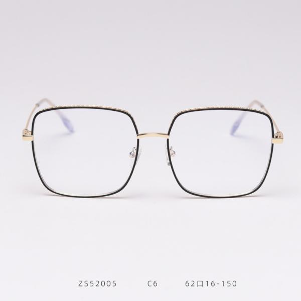 Silver Alloy Square Big Frame Glasses Men Women Unisex Decoration Transparent Frame Glasses