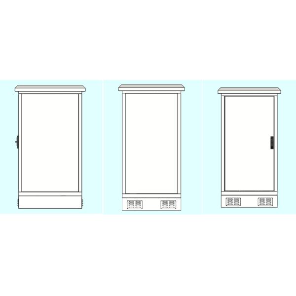 Galvanized Steel Material Outdoor Telecom Cabinet 24U Single Wall With Fan Cooling