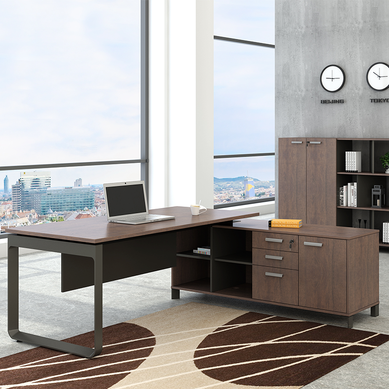 customization Elegant Modern Single Person Office Desk with Large Desktop Board