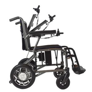 Lightweight Aluminum Foldable Power Electric Wheelchair 125kg Load