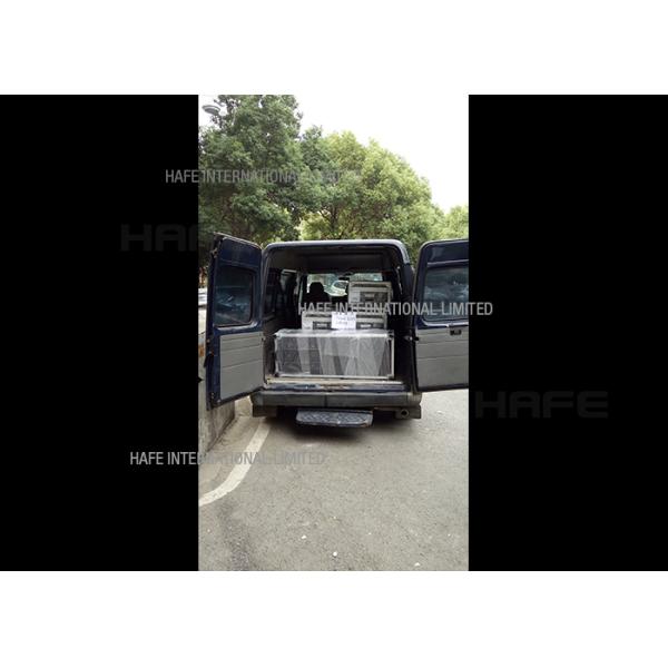 Exhibit Used Ata Flight Road Case Transportation Box Colorful Two Liftout Trays Attached