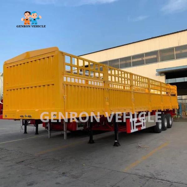 Buy 50T Loading 3 Axles Cargo Transport Fence Semi Trailer at wholesale prices