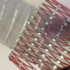 Decorative Ferrule Wire Rope Mesh 20x35mm- 70x121mm Stainless Steel Rope Mesh