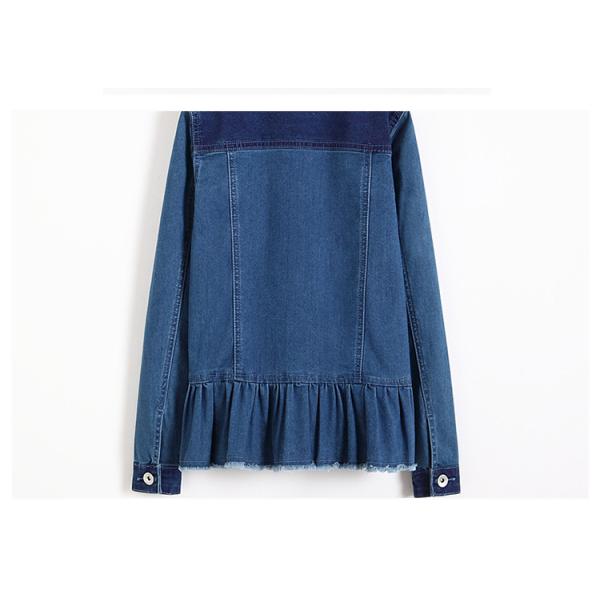 Fashion Spring Casual Girls Denim Clothes Damaged Denim Jacket OEM Service