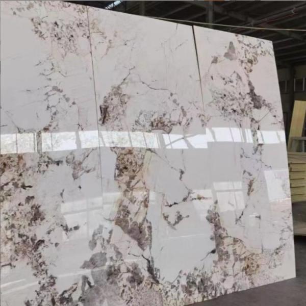 Buy Sustainable Living Glossy Marble Bamboo Charcoal Board Veneer Marble Fiber Wall Panel at wholesale prices