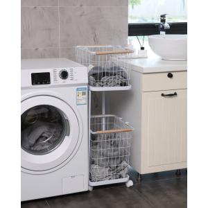 Quality Two Layers Galvanized 960mm Height Steel Laundry Basket for sale