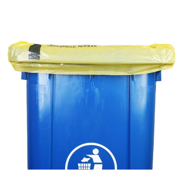Portable Flat Mouth PE Bags for Hospital and Clinic Waste Disposal Thickness 5-100 mic