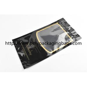 Customized black cigar tobacco moisturizing zipper bag with transparent window