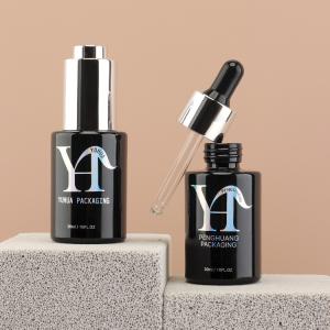 Round Serum Dropper Bottles 30ml With Silver Dropper Oil Packaing