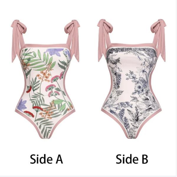 Ladies One Piece Swimsuit Durable Abrasion-Resistant High Elastic Sexy Spf50++ Colorful Miss