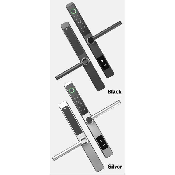 Slim Broken Bridge Aluminum Smart Door Lock Wireless Anti Theft Fingerprint TTlock APP Control