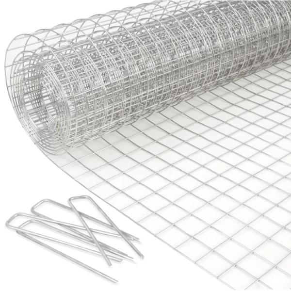 Welded Mesh Galvanized Square Chicken Wire Netting for Raised Garden and Rabbit