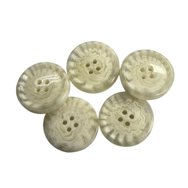 Off White Color Horn Plastic Coat Buttons With Rim 55L 4 Hole Use On Women'S Coat Outwear