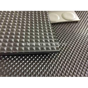 Black Neoprene Rubber Sheet Roll With Continuous Diamond Field Design