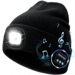 China Wireless Earphones Bluetooth Headphones Hat With Lights Christmas Gifts on sale