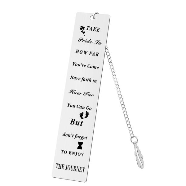 Bookmark EurAmerican Teachers' Day gift gold leaf Pendant student teacher souvenir engraved words picture logo bookmark