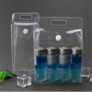 China Transparent PVC Cosmetic Bag , Clear Plastic Makeup Bag With Zipper on sale