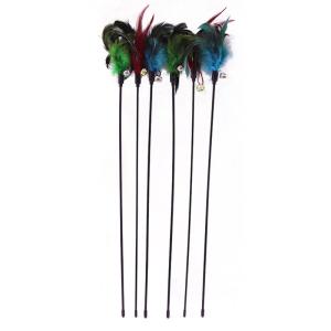 Customized Professional Pet Supplies , Funny Feather Stickers Cat Feather Teaser