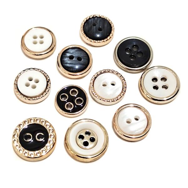 Wholesale Women Clothes Customize Fashion Big Plastic Abs Combined Button for Clothing Dyeable