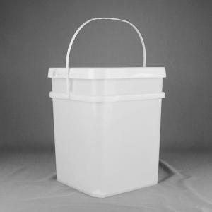 18L Polypropylene Heavy Duty Square Bucket With Handle And Cover