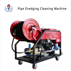 24ph Diesel High Pressure Pipe Dredging Cleaning Machine 60m Hose