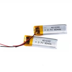 1S1P Lithium Polymer Battery 90mAh 3.7v Rectangular Lithium Ion Battery