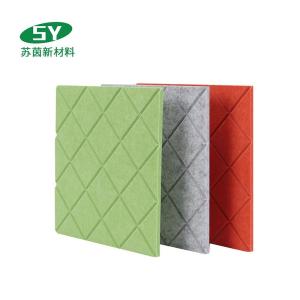 Sound Proof Fireproof 9Mm Decorative Acoustic Panel 48 Colors