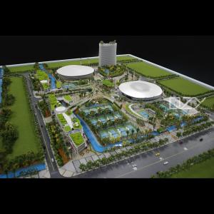 ODM Scale Miniature Building Models 1/300 Hengqin International Tennis Center