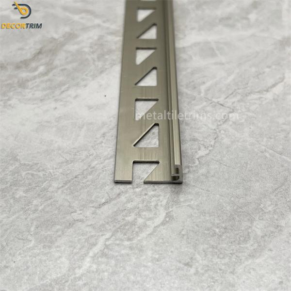 Buy Brushed Tile Trim 12mm Edge Trim Matt Titanium / Silver / Gold at wholesale prices