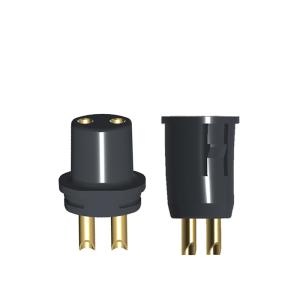 Male And Female Spring Loaded Connector 2 Pin Solder Cup Connectors