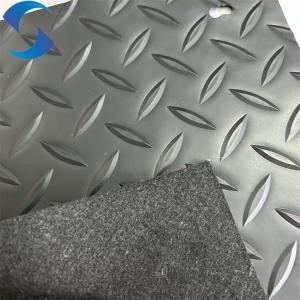 100 Polyester Brushed Backing PVC Leather Fabric Customized Thickness Perfect