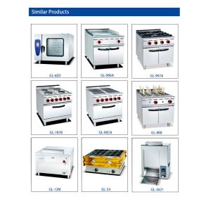 Gas Consumption LPG/NG 1.58/2.28Kg/h Restaurant Cooking Equipment with 100Kg