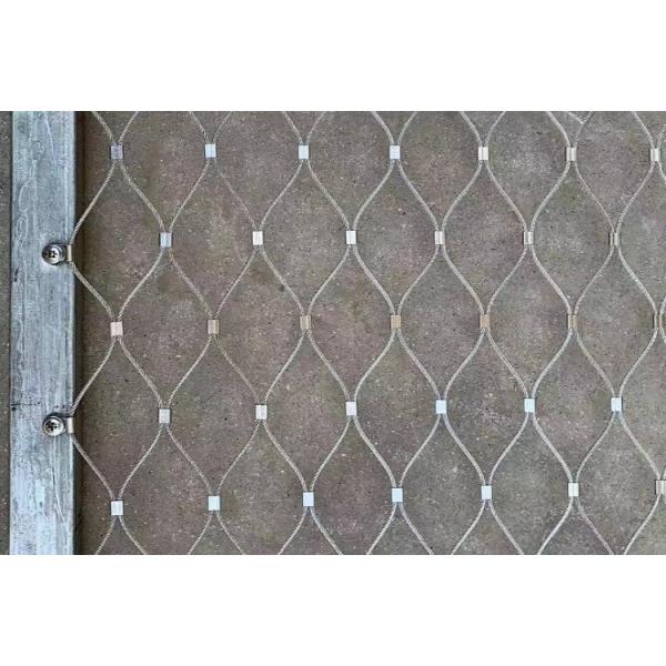 Buy Silver 4cm*4cm Zoo Enclosure Mesh Wire Rope Mesh For Animal Protection at wholesale prices
