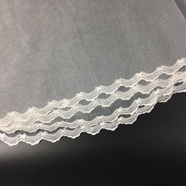 Embroidery lace with bead Ivory/White Bridal Veil with Rhinstone Wedding Accessories