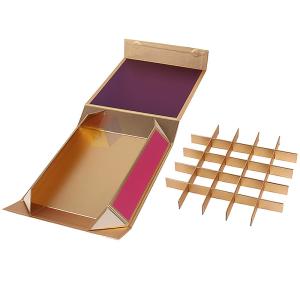 Magnetic Folding Sweet Boxes Packaging Rigid Cardboard With Paper Divider