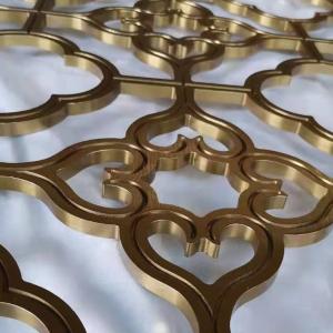 Modern luxury stainless steel electroplating gold 8ft screen room divider