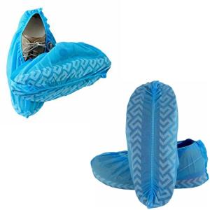 Quality Disposable Waterproof Anti Skid Shoe Covers In White / Blue / Pink With CE for sale