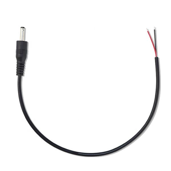 DC Barrel Jack Male 3.5x1.35mm to Stripped Tinned Wire Pigtail Bare End Cable