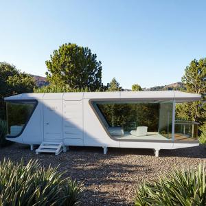 Prefabricated Construction Small Capsule House With Fuqian Metal Container