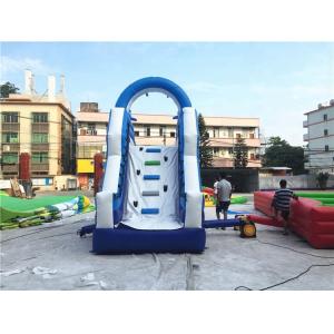 Tarpaulin Blue Wave Inflatable Climbing Water Slide 10x3.5x4.3m