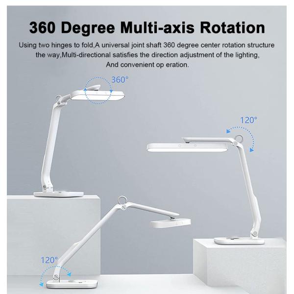 120mm Led White Desk Lamp Cantilever Folding Study Table Light For Children