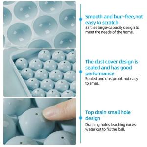 Sustainable 3D Whisky Drink Ice Ball Cube Maker Mold Trays with Lid and Sphere