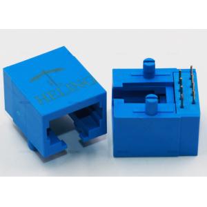 Blue Housing THT Female RJ45 Socket Single Port 8P8C PCB Jack For LAN Network